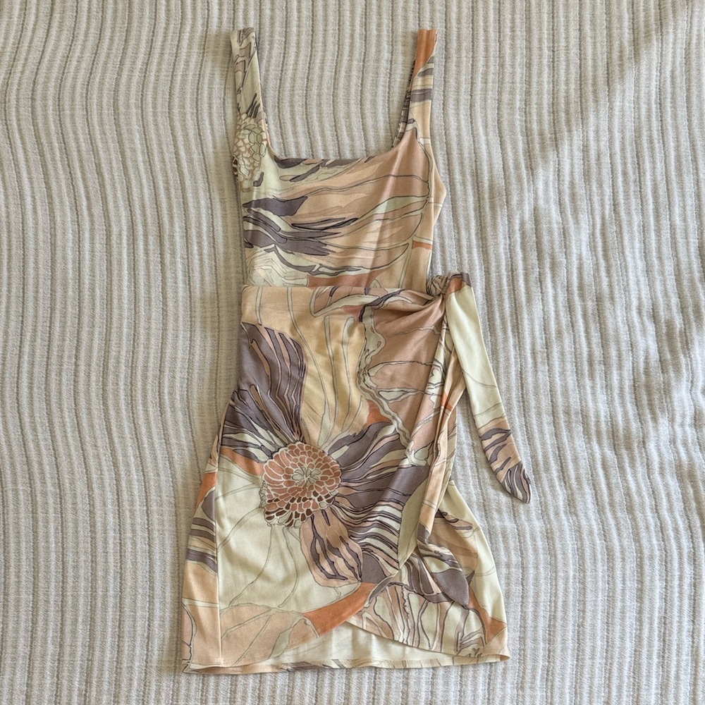 Floral Print Sleeveless Dress